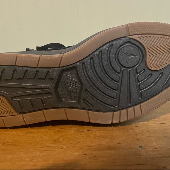 Nike Air Jordon Glossy Black High-Top Sneakers - Picture 6 of 11